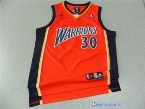 Maillot NBA Pas Cher Golden State Warriors Stephen Curry 30 Retro Orange