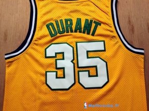 Maillot NBA Pas Cher Seattle Supersonics Kevin Durant 35 Retro Jaune