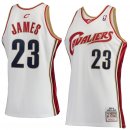 Cleveland Cavaliers LeBron James Mitchell & Ness White Hardwood Classics Rookie Authentic Jersey