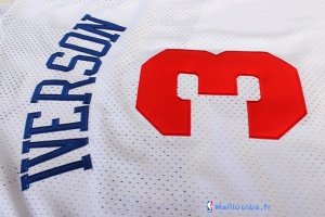 Maillot NBA Pas Cher Philadelphia Sixers Allen Iverson 3 Blanc