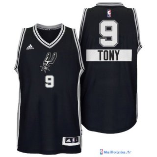 Maillot NBA Pas Cher Noël San Antonio Spurs Tony 9 Noir