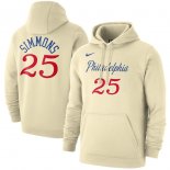 Philadelphia 76ers Ben Simmons Nike Cream 2019/20 City Edition Name & Number Pullover Hoodie