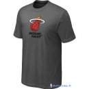T-Shirt NBA Pas Cher Miami Heat Gris Fer