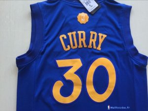 Maillot NBA Pas Cher Noël Golden State Warriors Stephen Curry 30 Bleu