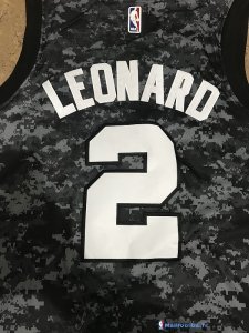 Maillot NBA Pas Cher San Antonio Spurs Kawhi Leonard 2 Nike Camouflage Ville 2017/18