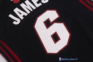 Maillot NBA Pas Cher Miami Heat Femme LeBron James 6 Noir