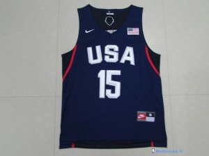 Maillot NBA Pas Cher USA 2016 Carmelo Anthony 15 Bleu