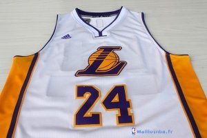 Maillot NBA Pas Cher Noël Los Angeles Lakers Kobe 24 Blanc