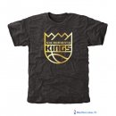 T-Shirt NBA Pas Cher Sacramento Kings Noir Or