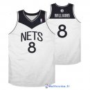 Maillot NBA Pas Cher Brooklyn Nets Deron Michael Williams 8 Blanc Noir