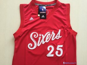 Maillot NBA Pas Cher Noël Philadelphi Sixers Ben Simmons 25 Rouge