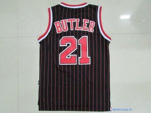 Maillot NBA Pas Cher Chicago Bulls Jimmy Butler 21 Noir Bande