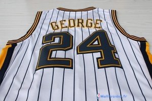 Maillot NBA Pas Cher Indiana Pacers Paul George 24 Blanc Bande