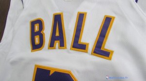 Maillot NBA Pas Cher Los Angeles Lakers Lonzo Ball 2 Blanc Association 2017/18