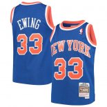 New York Knicks Patrick Ewing Mitchell & Ness Blue Hardwood Classics Swingman Throwback Jersey