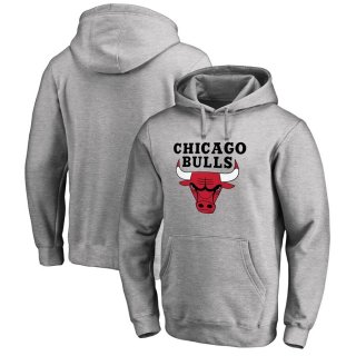 Chicago Bulls Fanatics Branded Gray Primary Logo Pullover Hoodie