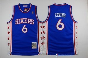 Maillot NBA Pas Cher Philadelphia Sixers Julius Erving 6 Bleu