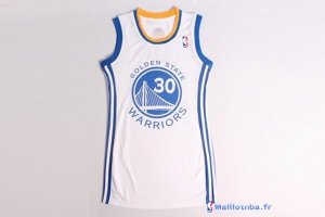 Maillot NBA Pas Cher Golden State Warriors Femme Stephen Curry 30 Blanc