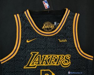 Maillot NBA Pas Cher Los Angeles Lakers Lonzo Ball 2 Noir Ville 2017/18