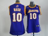 Maillot NBA Pas Cher Los Angeles Lakers Femme Steve Nash 10 Pourpre