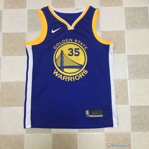 Maillot NBA Pas Cher Golden State Warriors Kevin Durant 35 Bleu Icon 2017/18