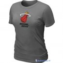 T-Shirt NBA Pas Cher Femme Miami Heat Gris Fer