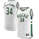 Milwaukee Bucks Giannis Antetokounmpo Fanatics Branded White Fast Break Replica Jersey - Association Edition