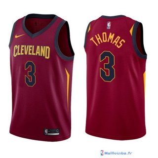 Maillot NBA Pas Cher Cleveland Cavaliers Isaiah Thomas 3 Rouge Icon 2017/18