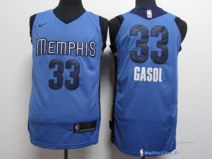 Maillot NBA Pas Cher Memphis Grizzlies Pau Gasol 33 Bleu Statement 2017/18