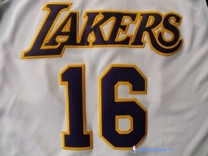 Maillot NBA Pas Cher Los Angeles Lakers Pau Gasol 16 Blanc