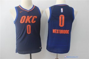 Maillot NBA Pas Cher Oklahoma City Thunder Junior Russell Westbrook 0 Marine Statement 2017/18