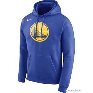 Sweat Capuche NBA Golden State Warriors Nike Bleu1