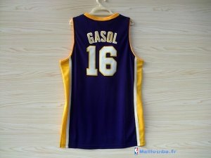 Maillot NBA Pas Cher Los Angeles Lakers Pau Gasol 16 Pourpre