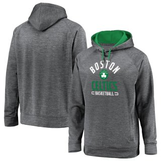 Boston Celtics Fanatics Branded Gray Big & Tall Battle Charged Raglan Pullover Hoodie