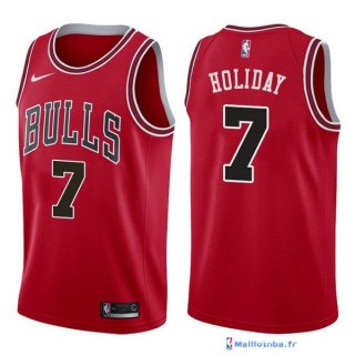 Maillot NBA Pas Cher Chicago Bulls Justin Holiday 7 Rouge Icon 2017/18