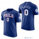 Maillot Manche Courte Philadelphia Sixers Jerryd Bayless 0 Bleu 2017/18