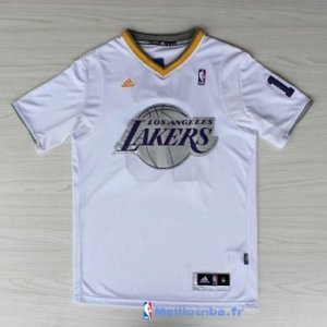 Maillot NBA Pas Cher Noël Los Angeles Lakers Nash 10 Blanc