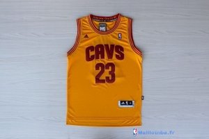 Maillot NBA Pas Cher Cleveland Cavaliers LeBron James 23 Jaune