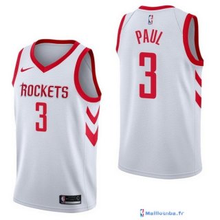 Maillot NBA Pas Cher Houston Rockets Chris Paul 3 Blanc Association 2017/18