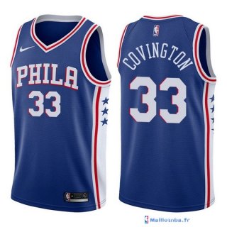 Maillot NBA Pas Cher Philadelphia Sixers Robert Covington 33 Bleu Icon 2017/18