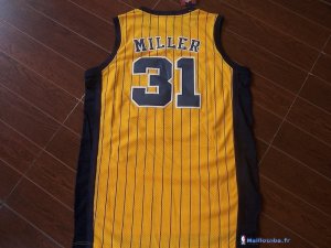 Maillot NBA Pas Cher Indiana Pacers Reggie Miller 31 Jaune Bande