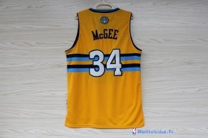 Maillot NBA Pas Cher Denver Nuggets JaVale McGee 34 Jaune