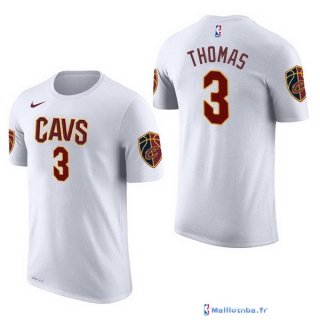 Maillot Manche Courte Cleveland Cavaliers Isaiah Thomas 3 Blanc 2017/18