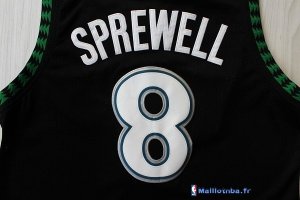 Maillot NBA Pas Cher Minnesota Timberwolves Latrell Sprewell 8 Retro Noir