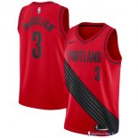 Maillot NBA Pas Cher Portland Trail Blazers C.J. McCollum 3 Rouge Statement 2017/18