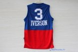 Maillot NBA Pas Cher Philadelphia Sixers Allen Iverson 3 Retro Bleu Rouge