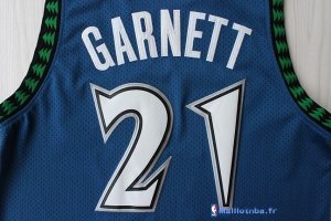 Maillot NBA Pas Cher Minnesota Timberwolves Kevin Garnett 21 Retro Bleu