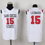 Maillot NCAA Pas Cher San Diego State Kawhi Leonard 15 Blanc