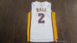 Maillot NBA Pas Cher Los Angeles Lakers Lonzo Ball 2 Blanc Association 2017/18