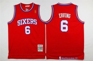 Maillot NBA Pas Cher Philadelphia Sixers Julius Erving 6 Rouge